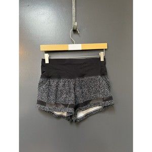 Lululemon Black & White Dot Mesh Jogging Shorts - Size Women's 4